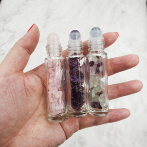 Crystal-Infused Rollerball Bottle