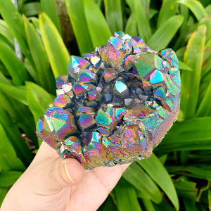 XL Rainbow Aura Quartz Cluster