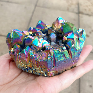 XL Rainbow Aura Quartz Cluster