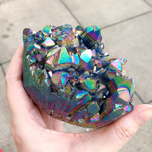 XL Rainbow Aura Quartz Cluster