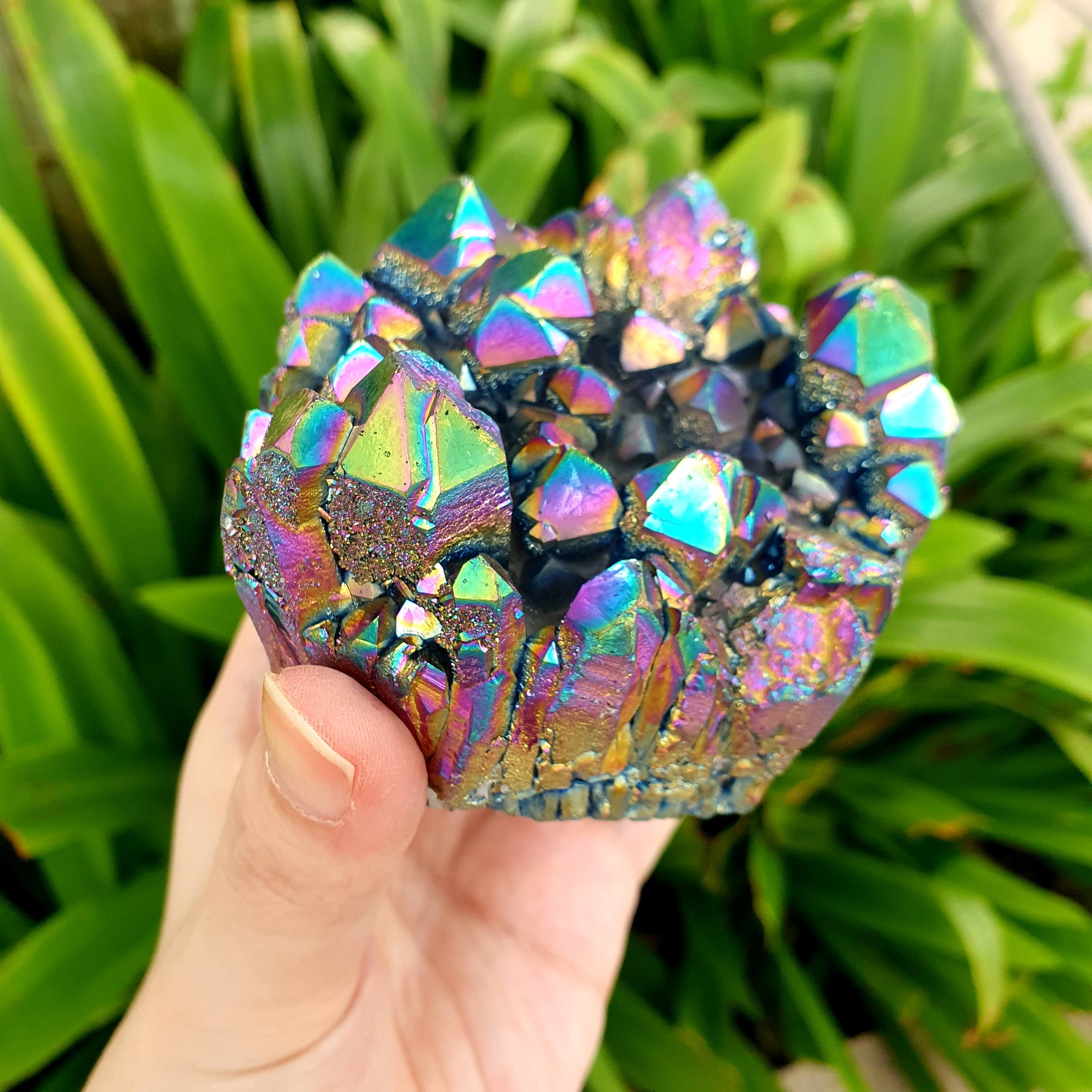 XL Rainbow Aura Quartz Cluster