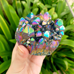 XL Rainbow Aura Quartz Cluster
