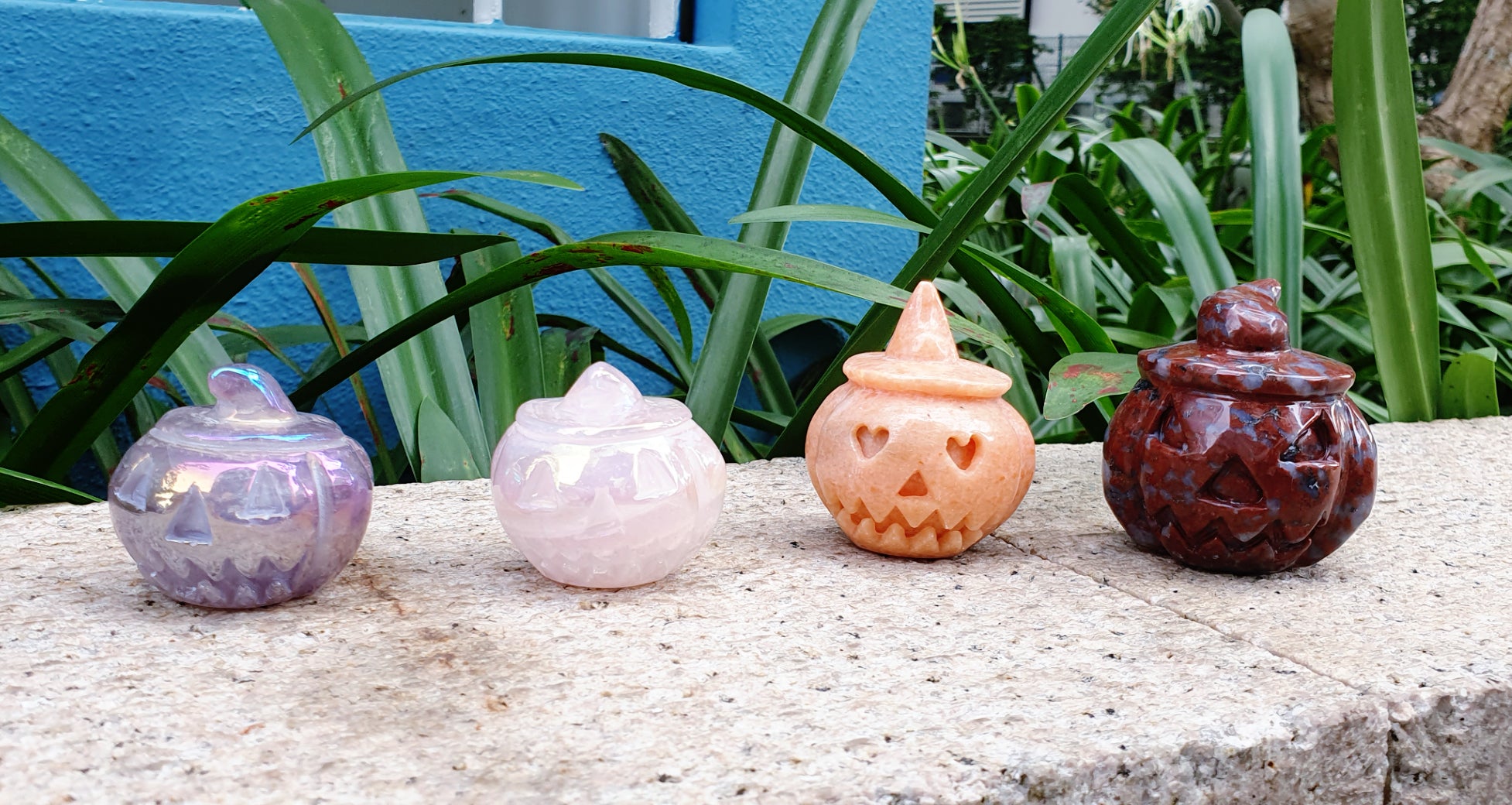 Aura Rose Quartz Pumpkin