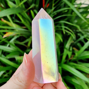 Aura Rose Quartz Tower