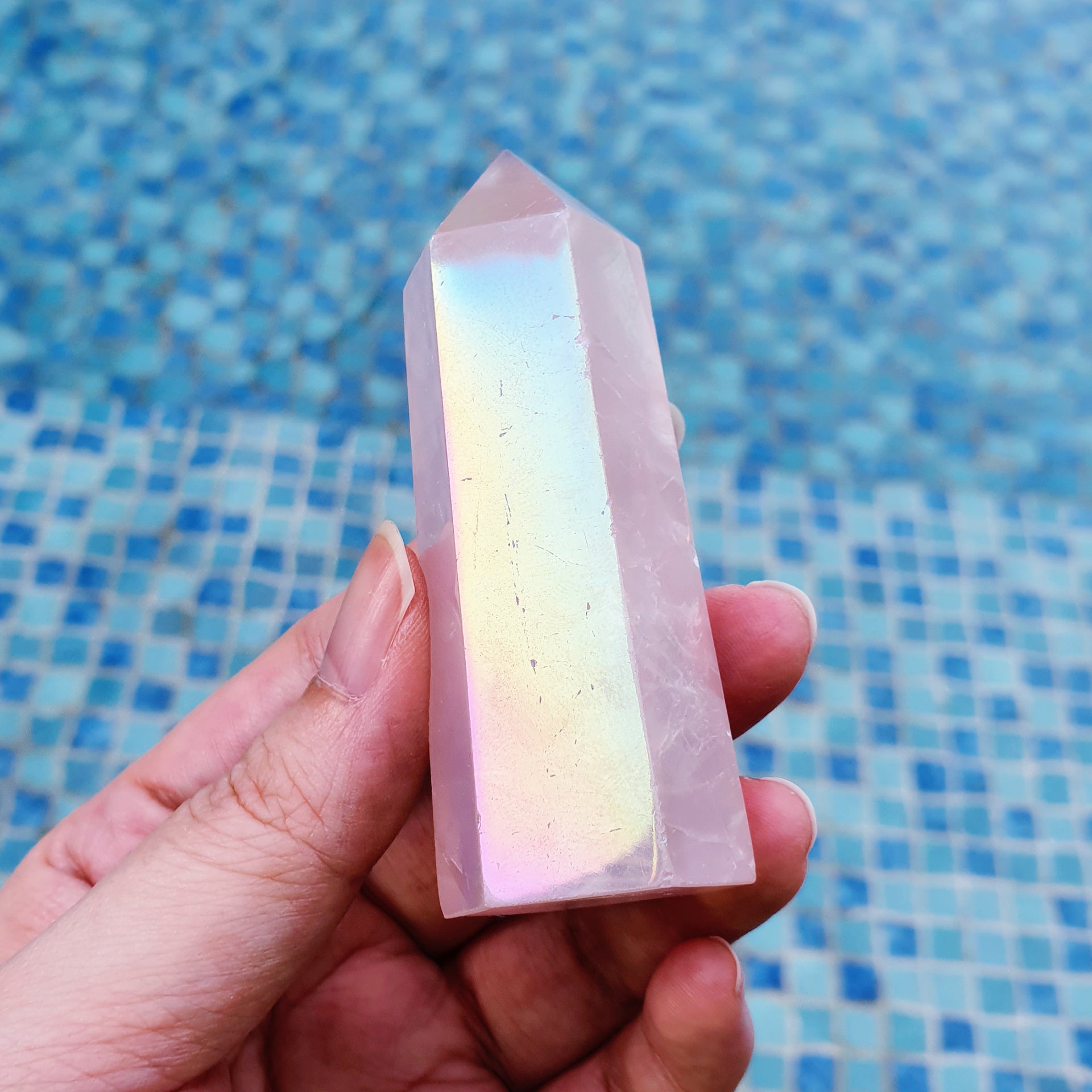 Aura Rose Quartz Tower