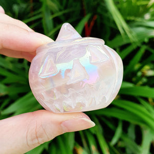 Aura Rose Quartz Pumpkin