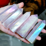 Load image into Gallery viewer, Aura Rose Quartz Tower
