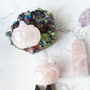Aura Rose Quartz Pumpkin