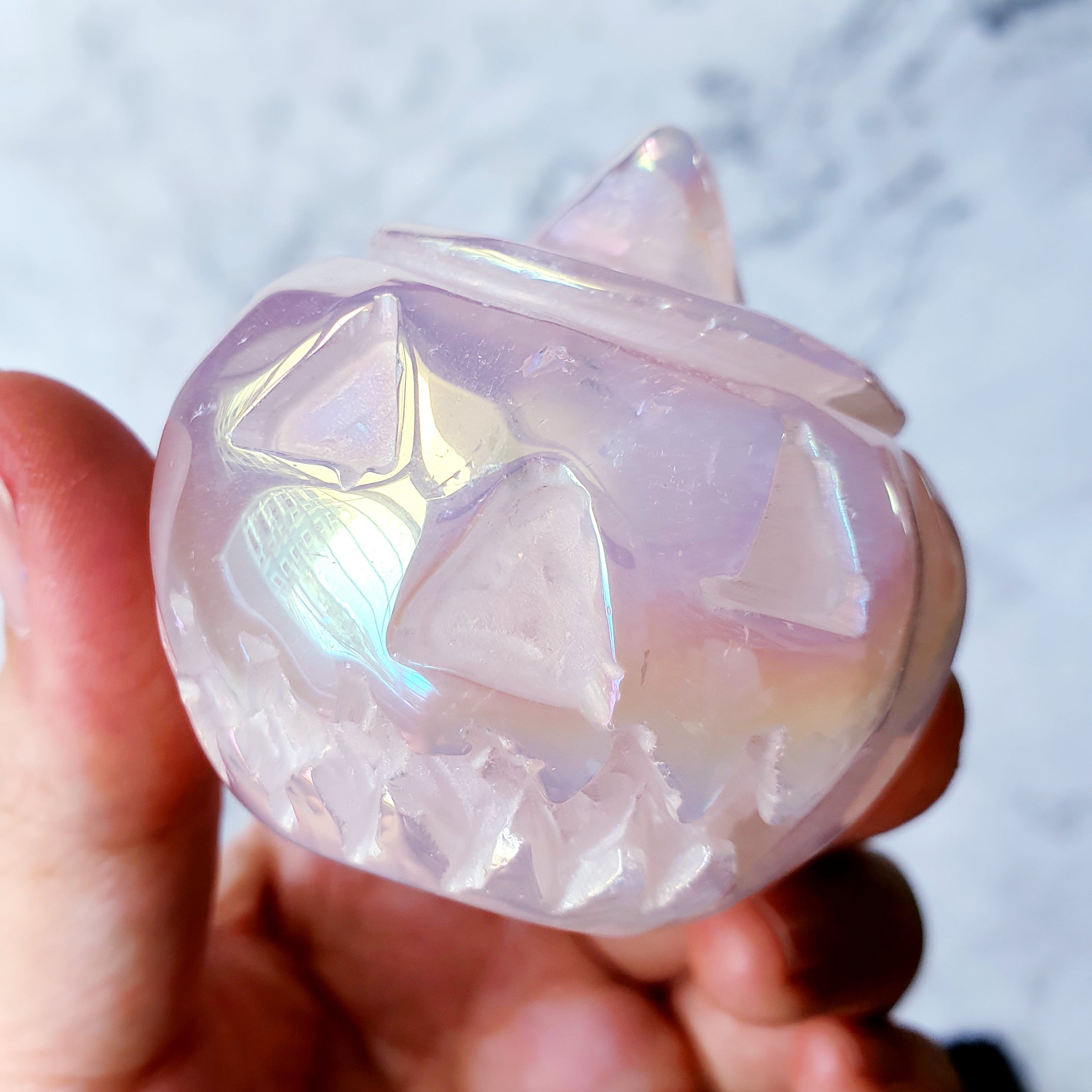Aura Rose Quartz Pumpkin