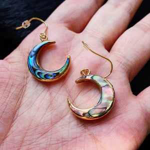 Abalone Crescent Dangles