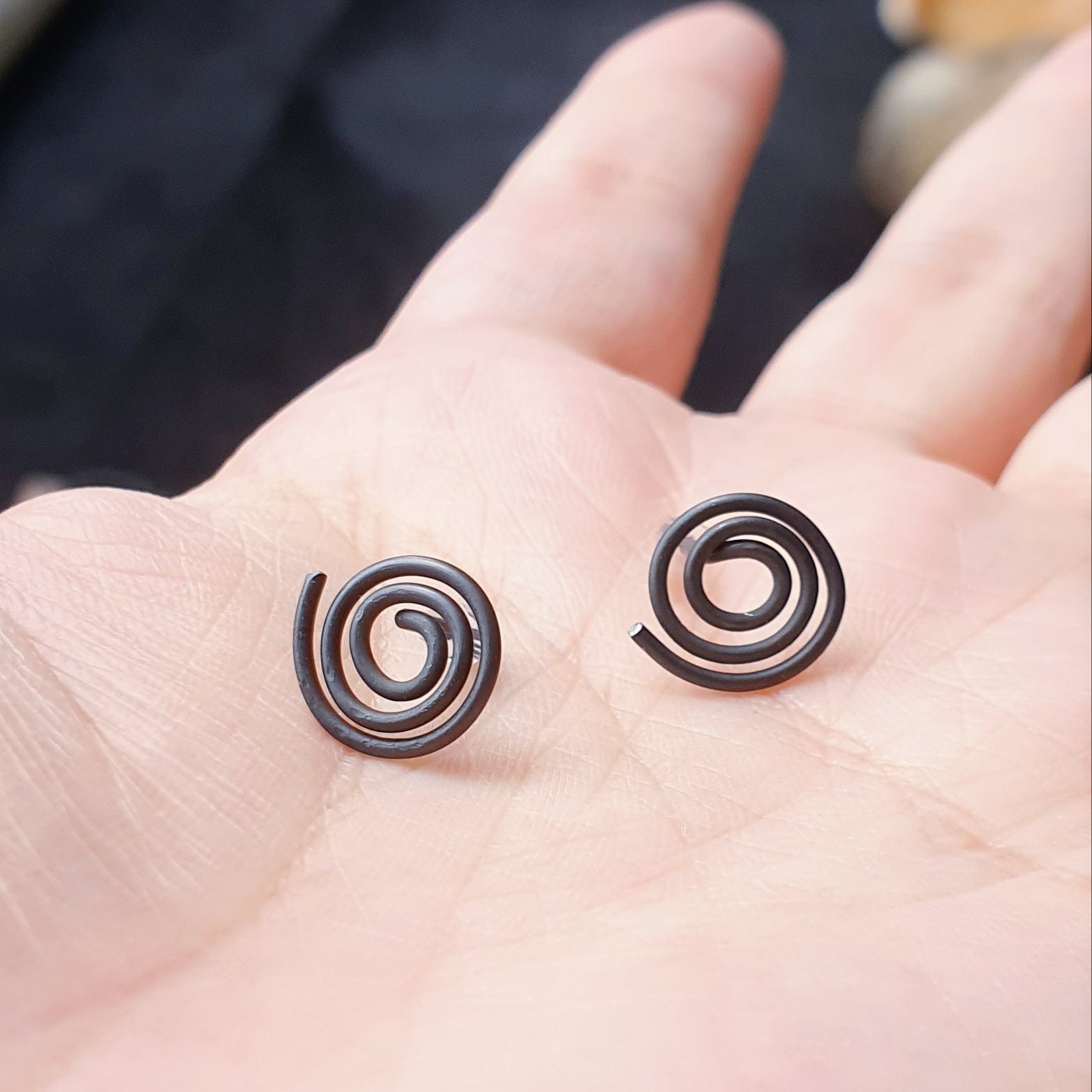 Black Niobium Studs (Hypoallergenic)