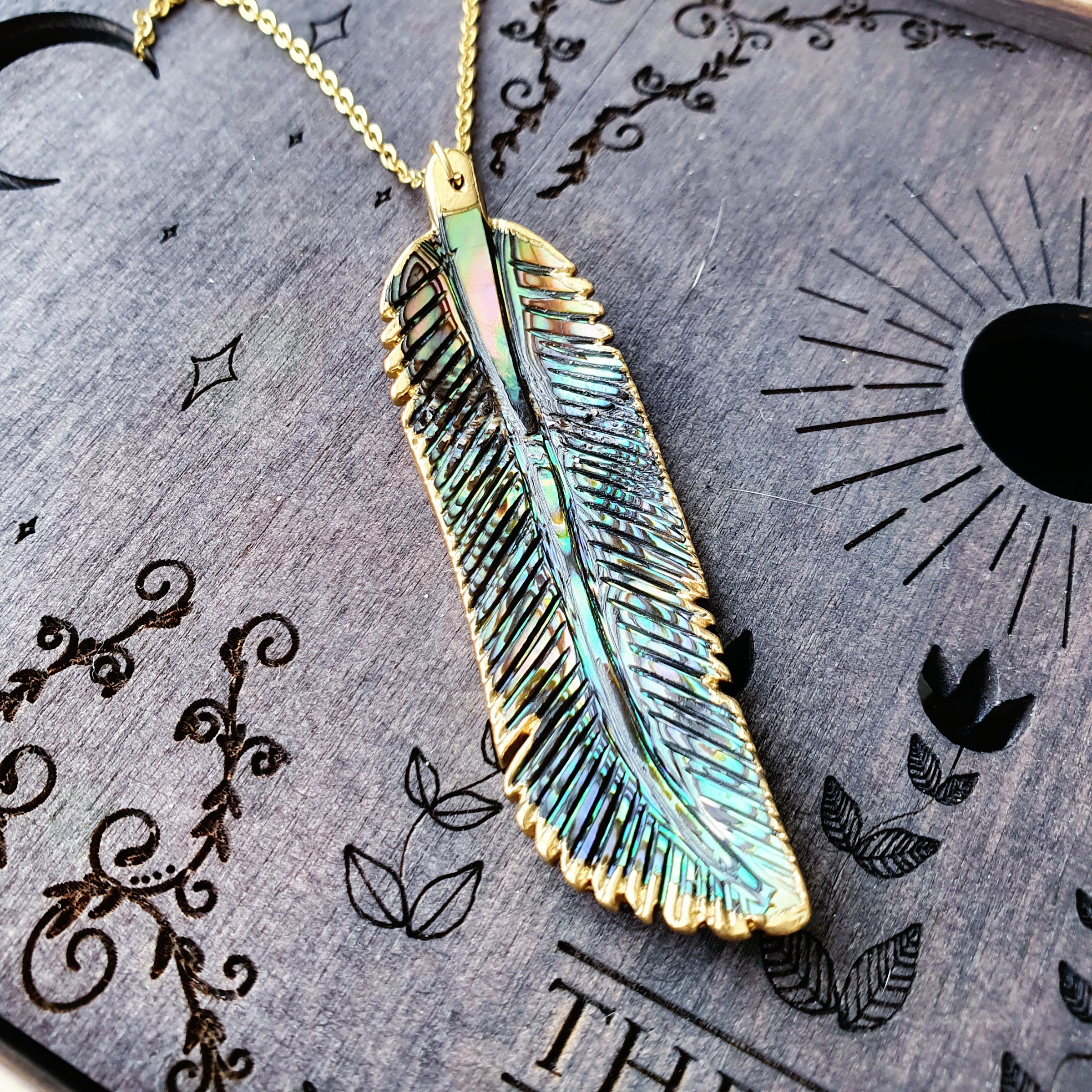 Iridescent Abalone Feather