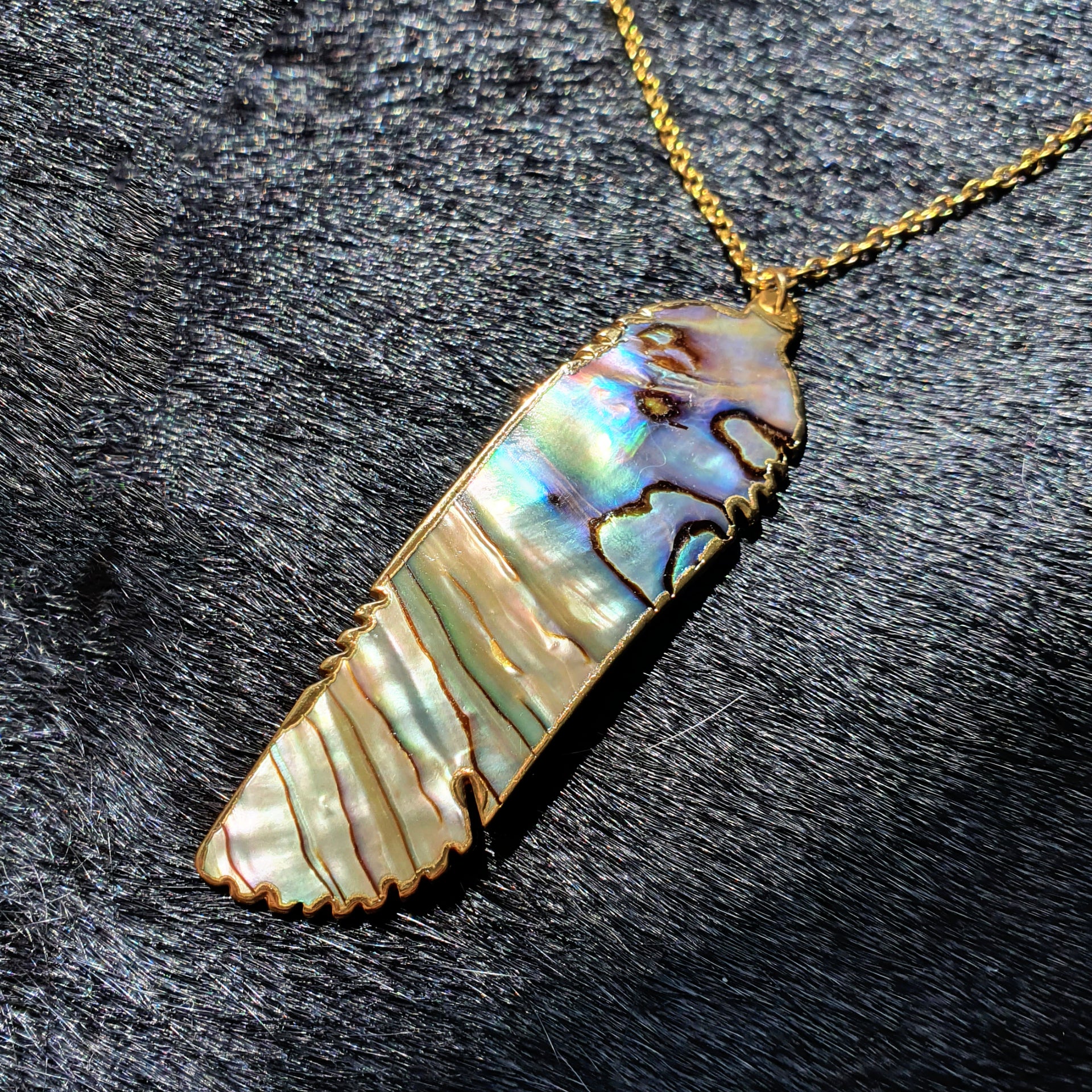 Iridescent Abalone Feather