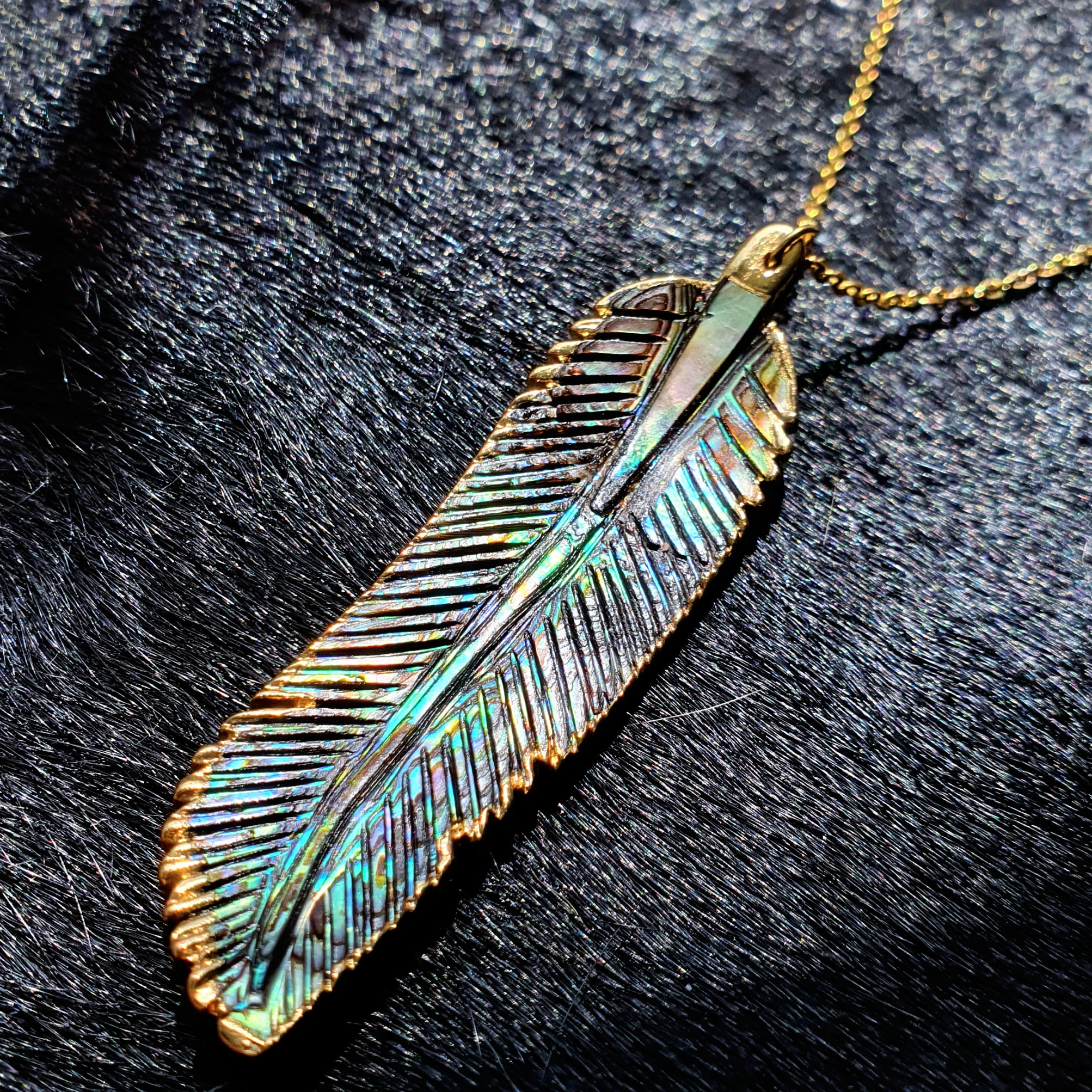 Iridescent Abalone Feather