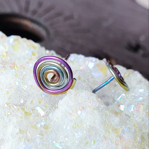 Peacock Niobium Studs (Hypoallergenic)