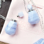 Load image into Gallery viewer, Blue Lace Agate Bottle Necklace
