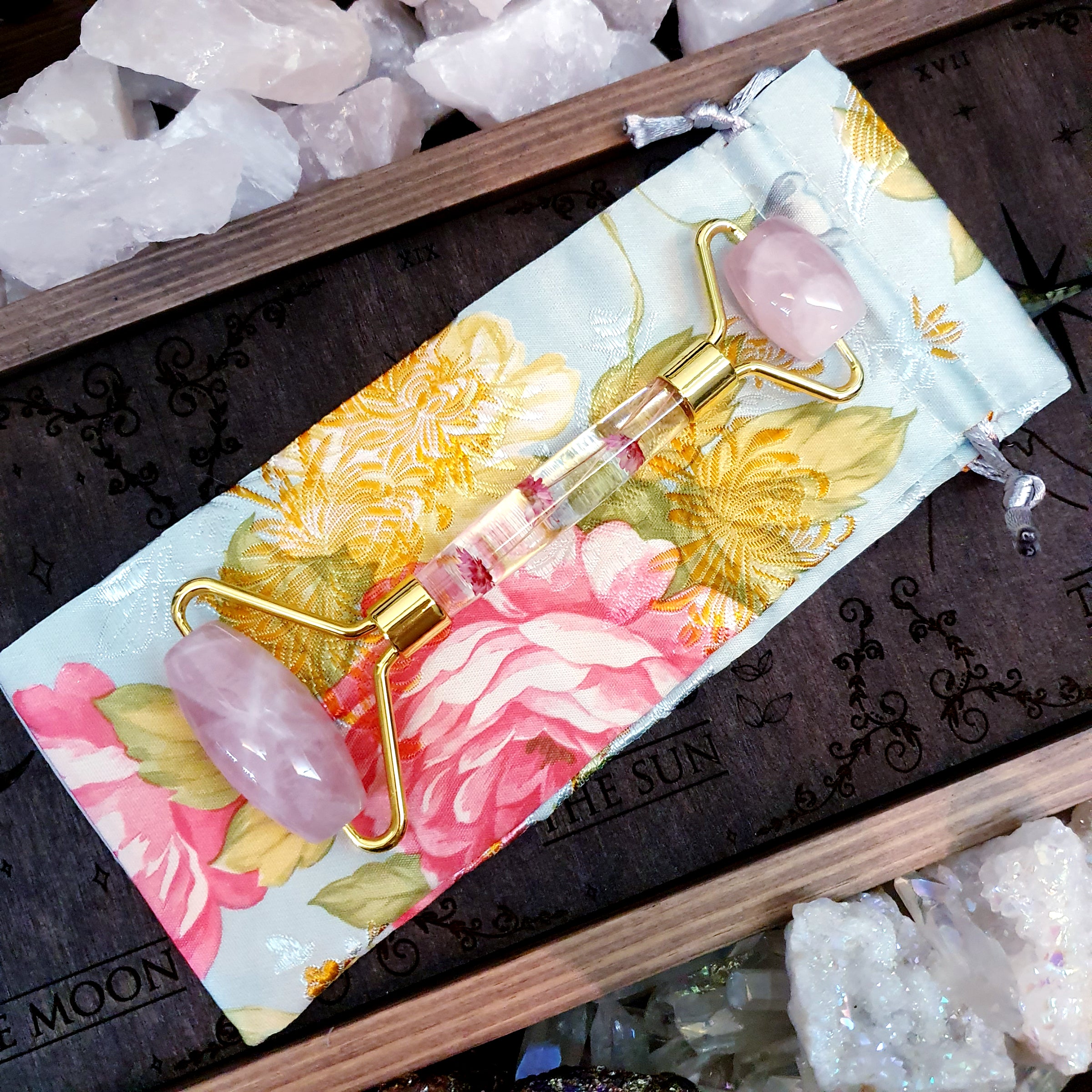 Rose Quartz Gemstone Facial Roller