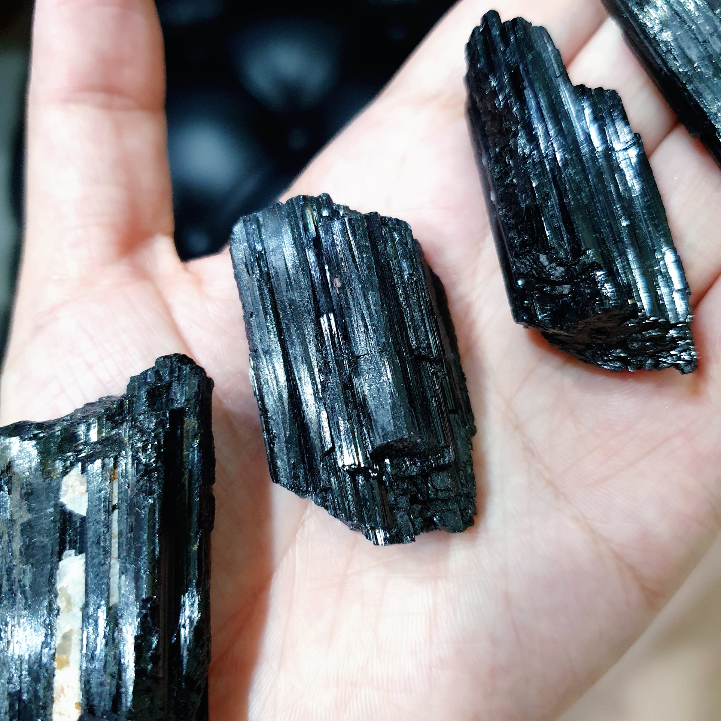Small Black Tourmaline Log