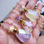 Load image into Gallery viewer, Aura Quartz Faceted Bottle Necklace
